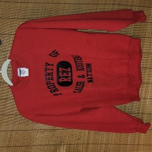 Vintage.  90s. Jerzees. Property of Rez Salish & Kootenai Nation. Thick. Size S.